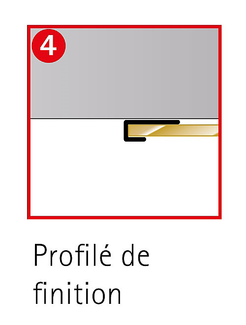 Profilé de finition H.255 x 1,7 cm, aluminium, blanc brillant, Schulte Deco Design