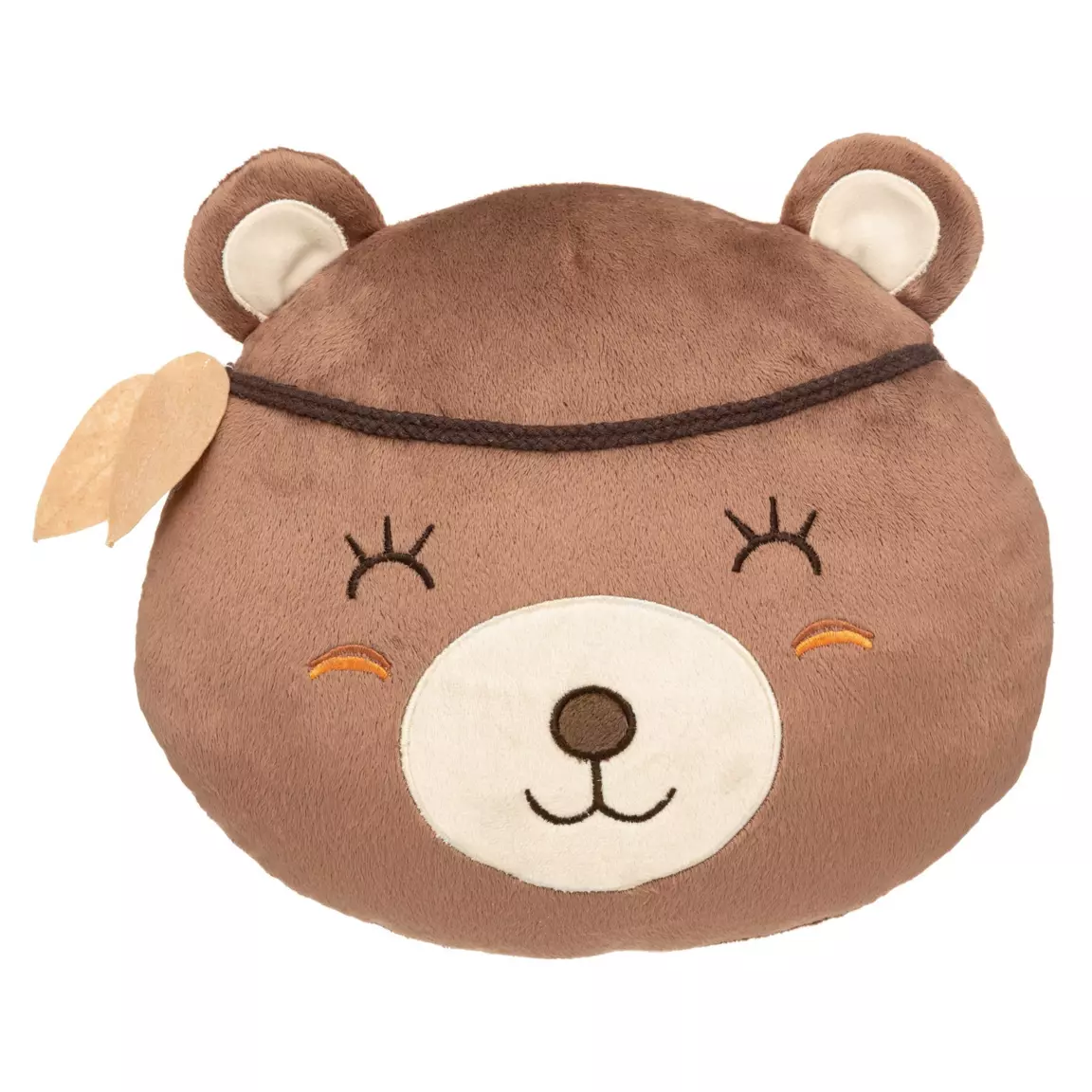 Coussin enfant (27 x 30 cm) Tête d'Ours Marron