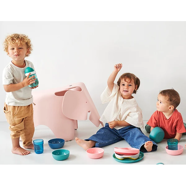 Coffret repas bébé 3 pièces rose Mepal