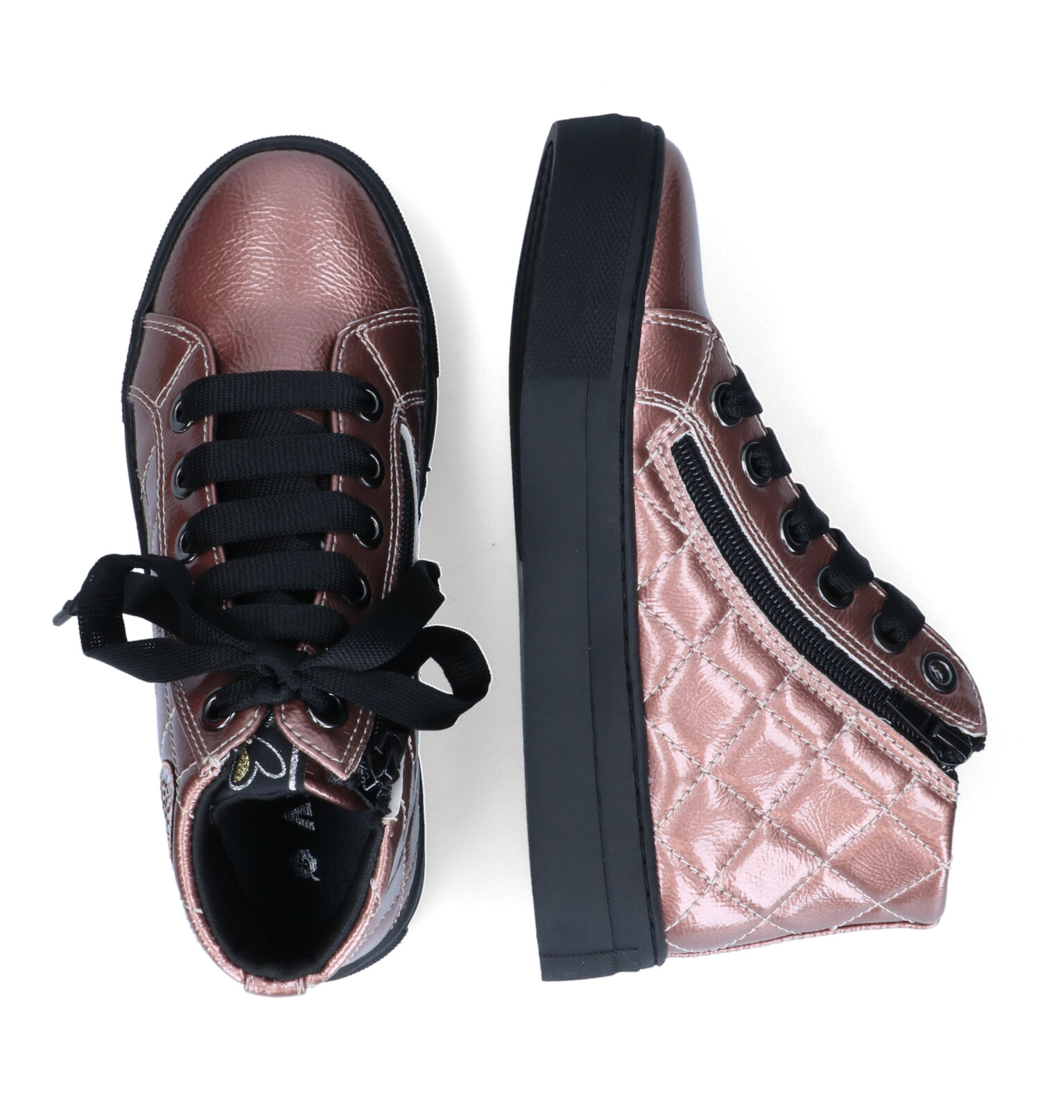 Hoge schoenen rose gold