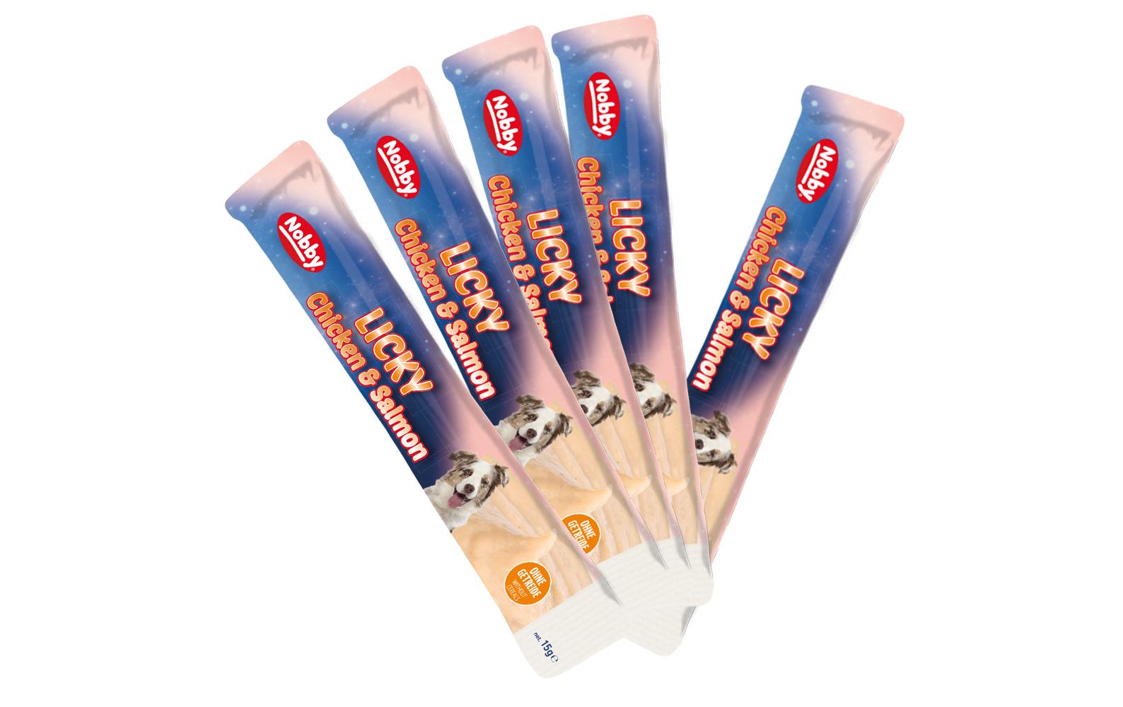 Leckerli StarSnack Licky Chicken & Salmon, 5 x 15 gSnack für Hunde