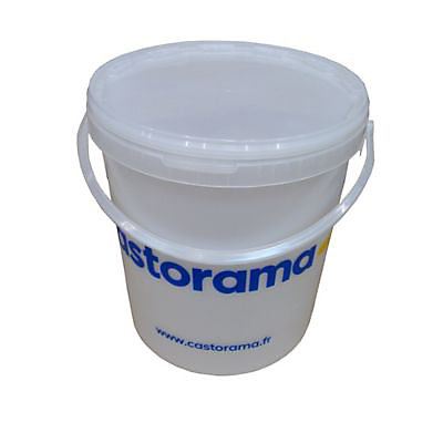 Seau doseur graduation intégrée blanc transparent 15L