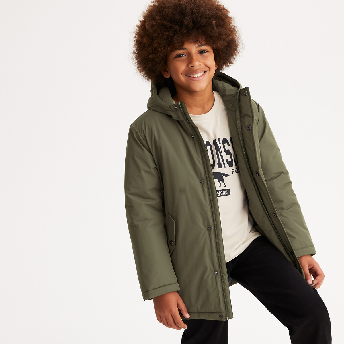 COLEÇÕES LA REDOUTE<br>Parka quente com boné