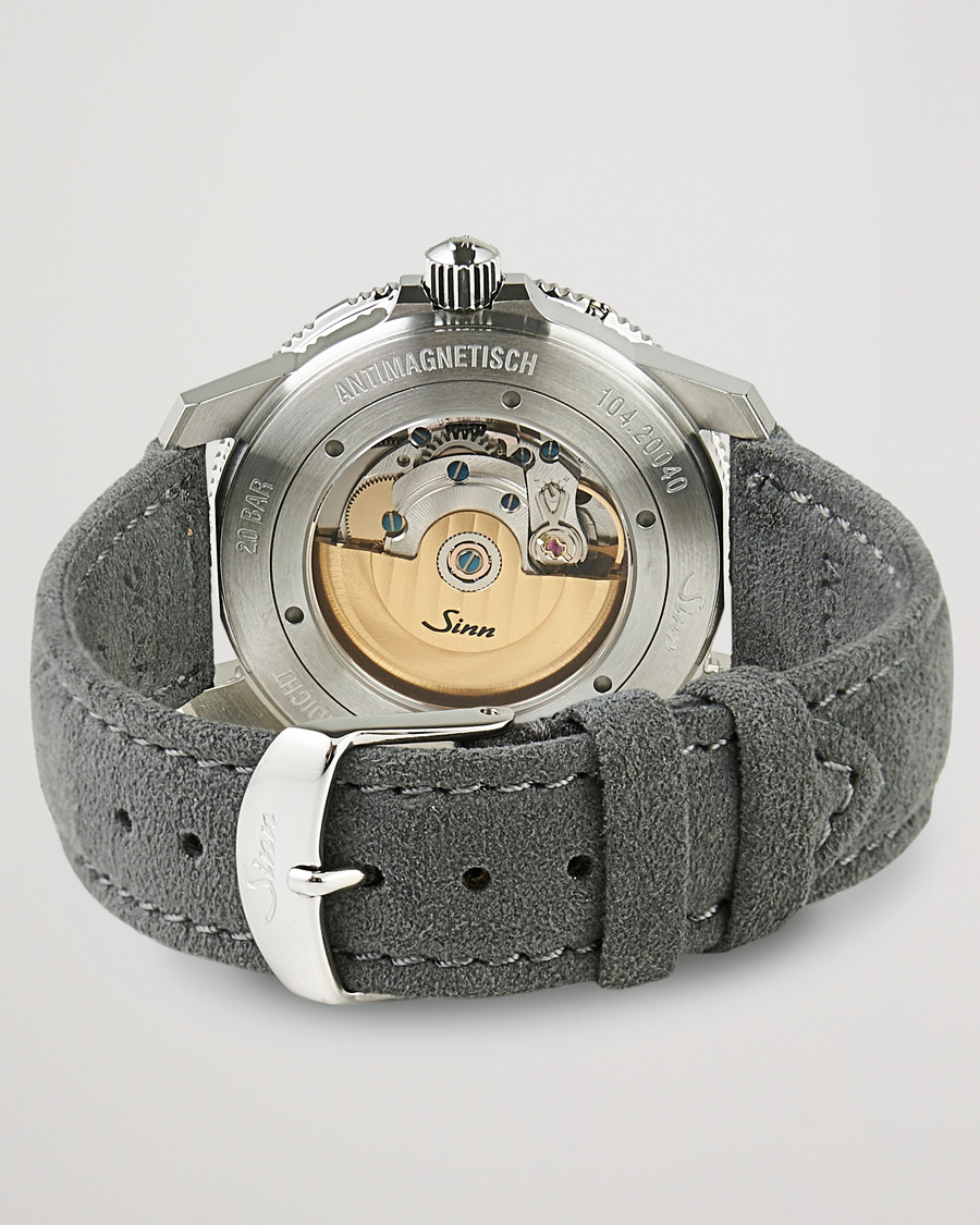 Sinn 104 I A Pilot Watch 41mm Alcantara Strap Grey