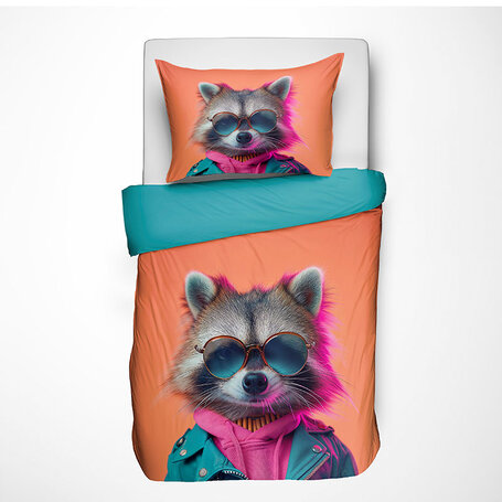 Dekbedovertrek Animal Couture  - Racoon