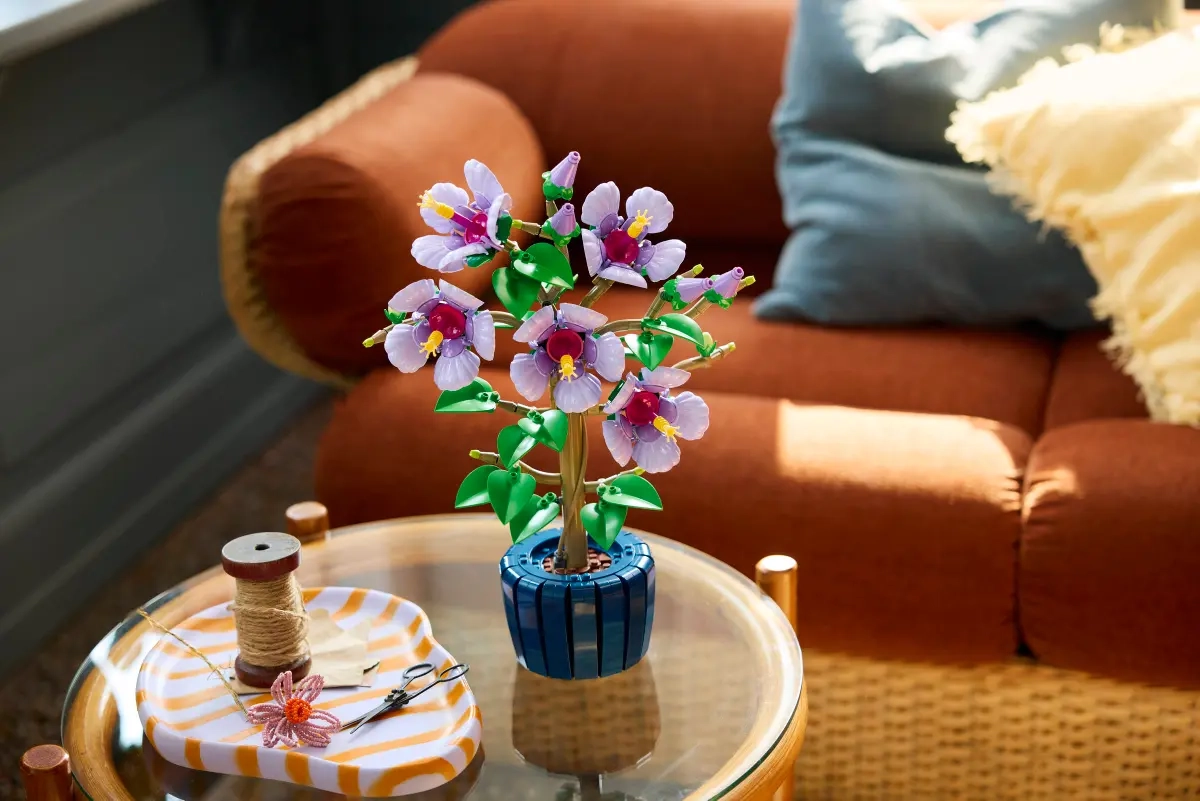 (660-tlg. Set) Botanicals Klemmbausteine Deko Blumen Bausatz für Erwachsene (10372) - Hibiskus