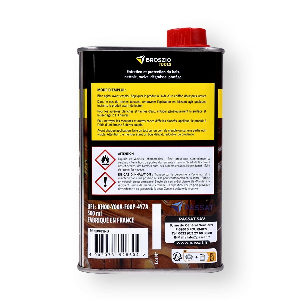 Rénovateur bois 4 en 1 | vernis bois 500 ml | peinture bois extérieur intérieur | ravive bois meuble parquet