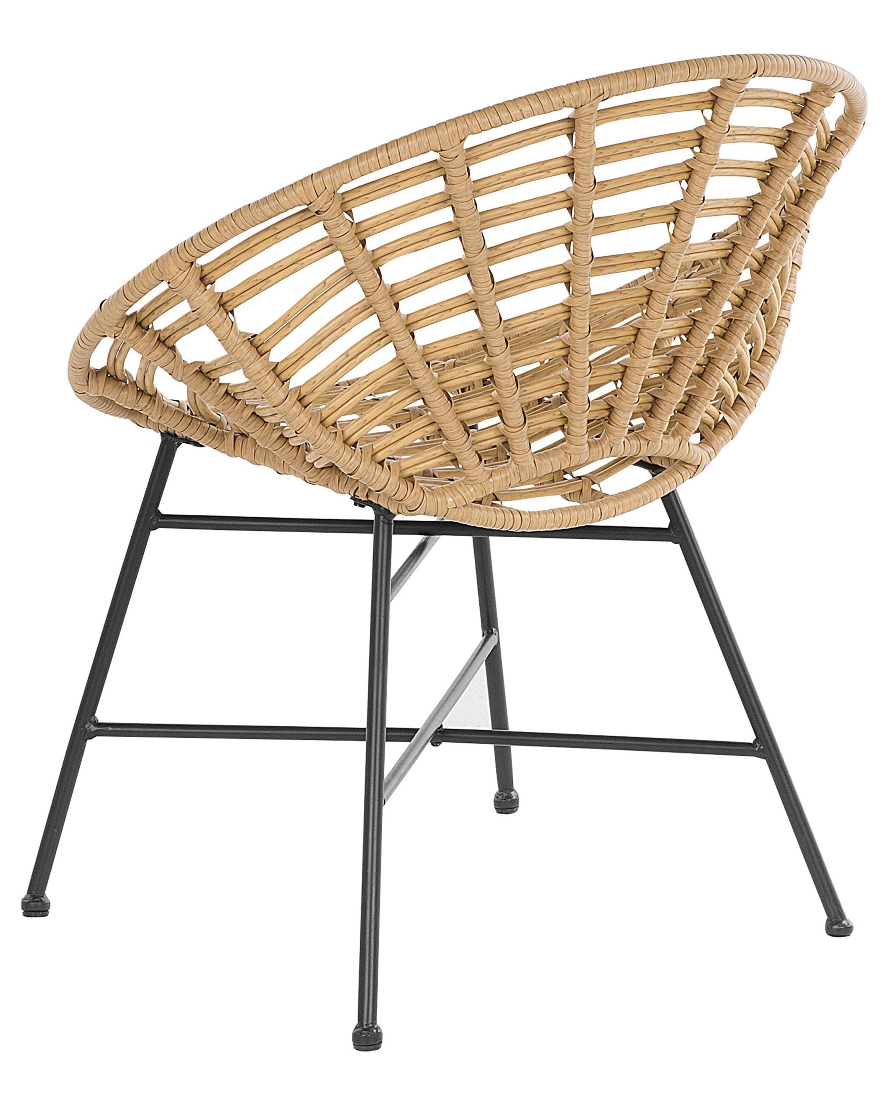 Set van 2 tuinstoelen ACERRA PE rotan Lichtbruin