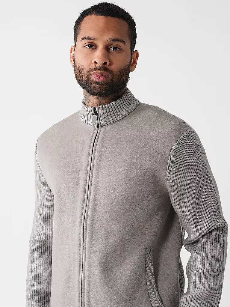 EMPORIO ARMANI Strickjacke hellgrau