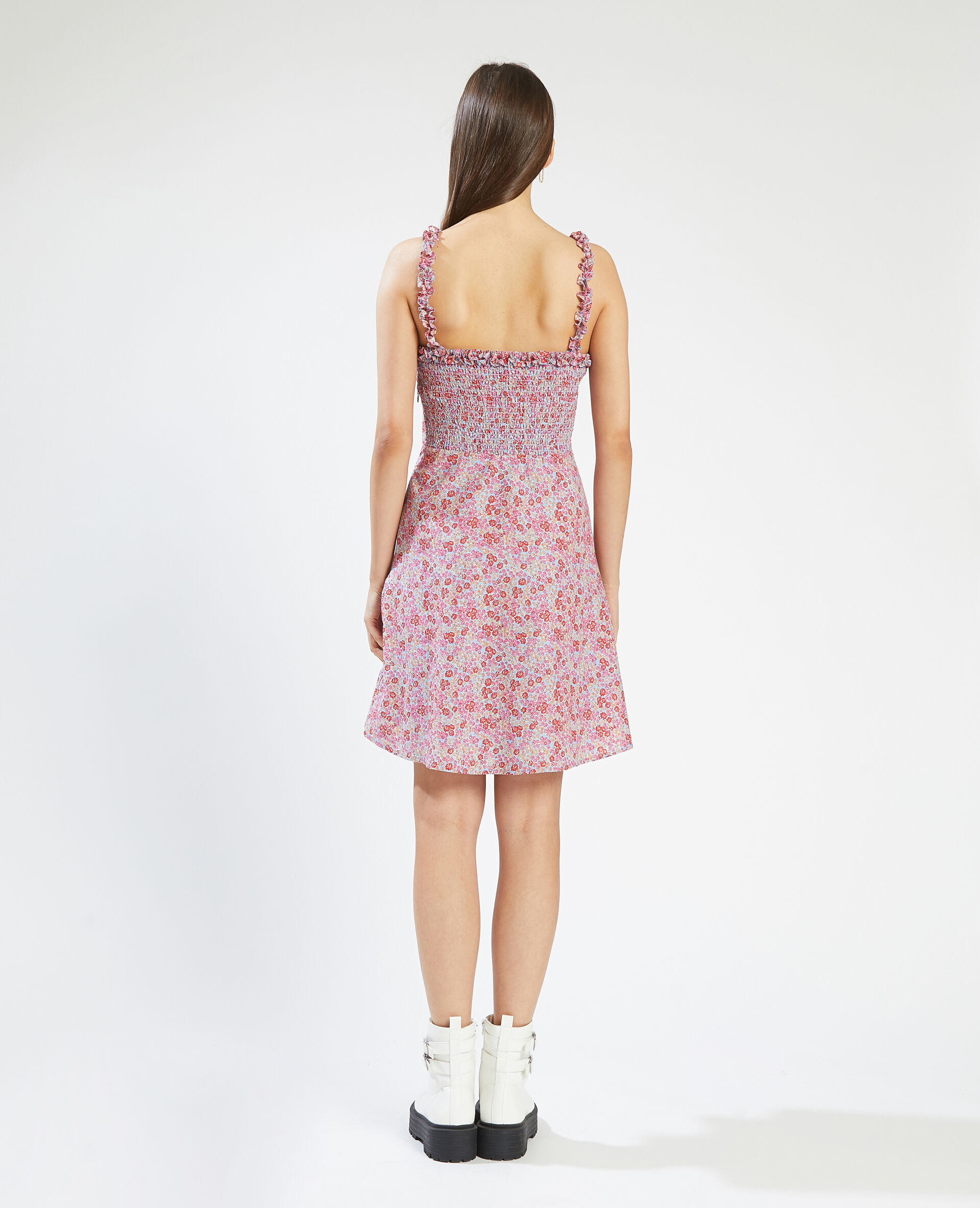 Robe courte à bretelles - Rouge
