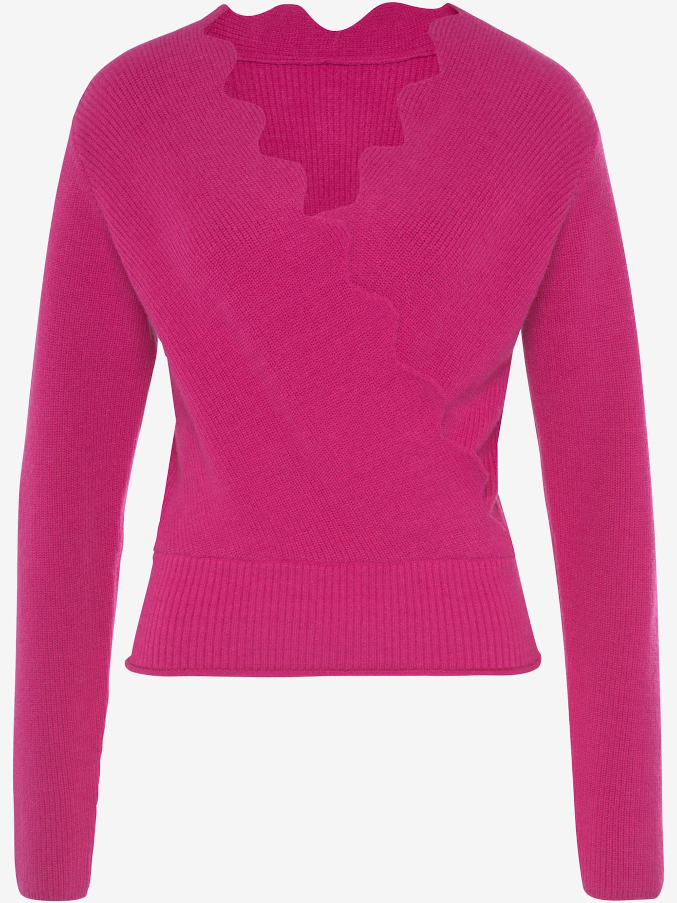 Pull en tricot bord ondulé tendance