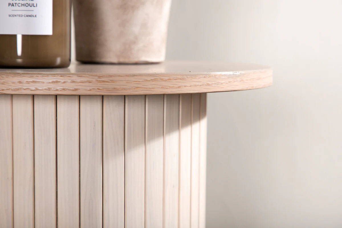 Bijzettafel Pokka Ø40 cm licht eiken