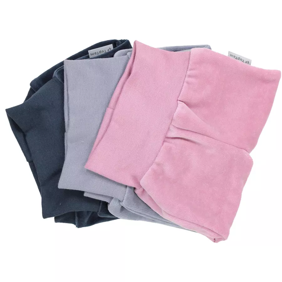 TupTam Mädchen Nicki Baby-Hose mit Fuß 3er Pack rosagrau