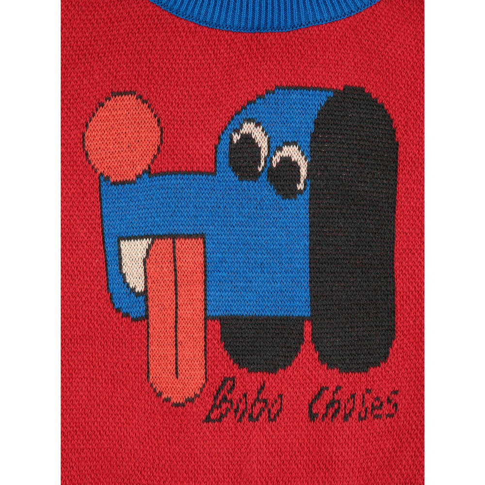 Køb Bobo Choses Red Doggy Mate Jacquard Jumper