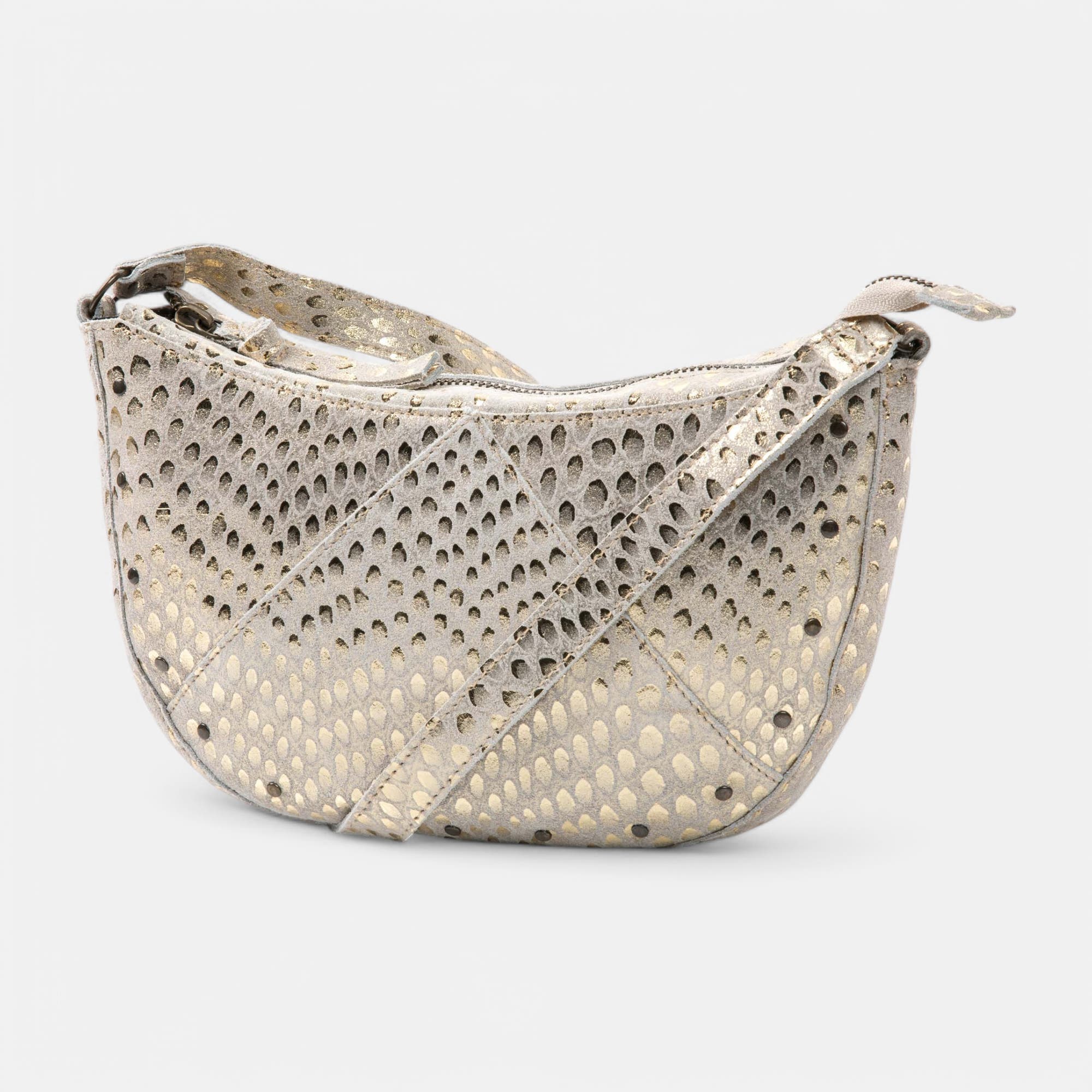 Sac bandoulière en cuir or
