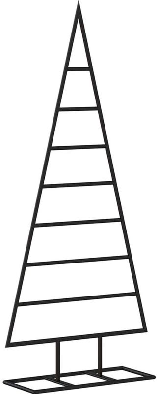vidaXL - Kerstdecoratie - Zwart - Kerstboom 125 cm - Metaal