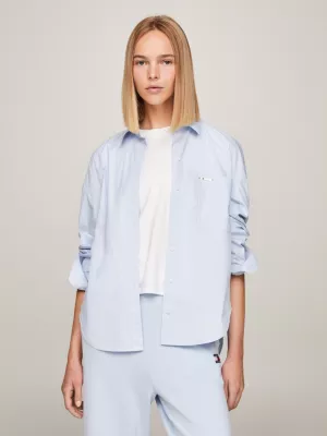 Camisa oversized com bolsos aplicados