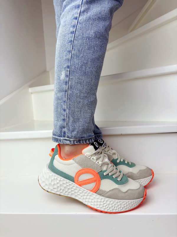 No Name - Sneakers CARTER JOGGER Dove/Orange
