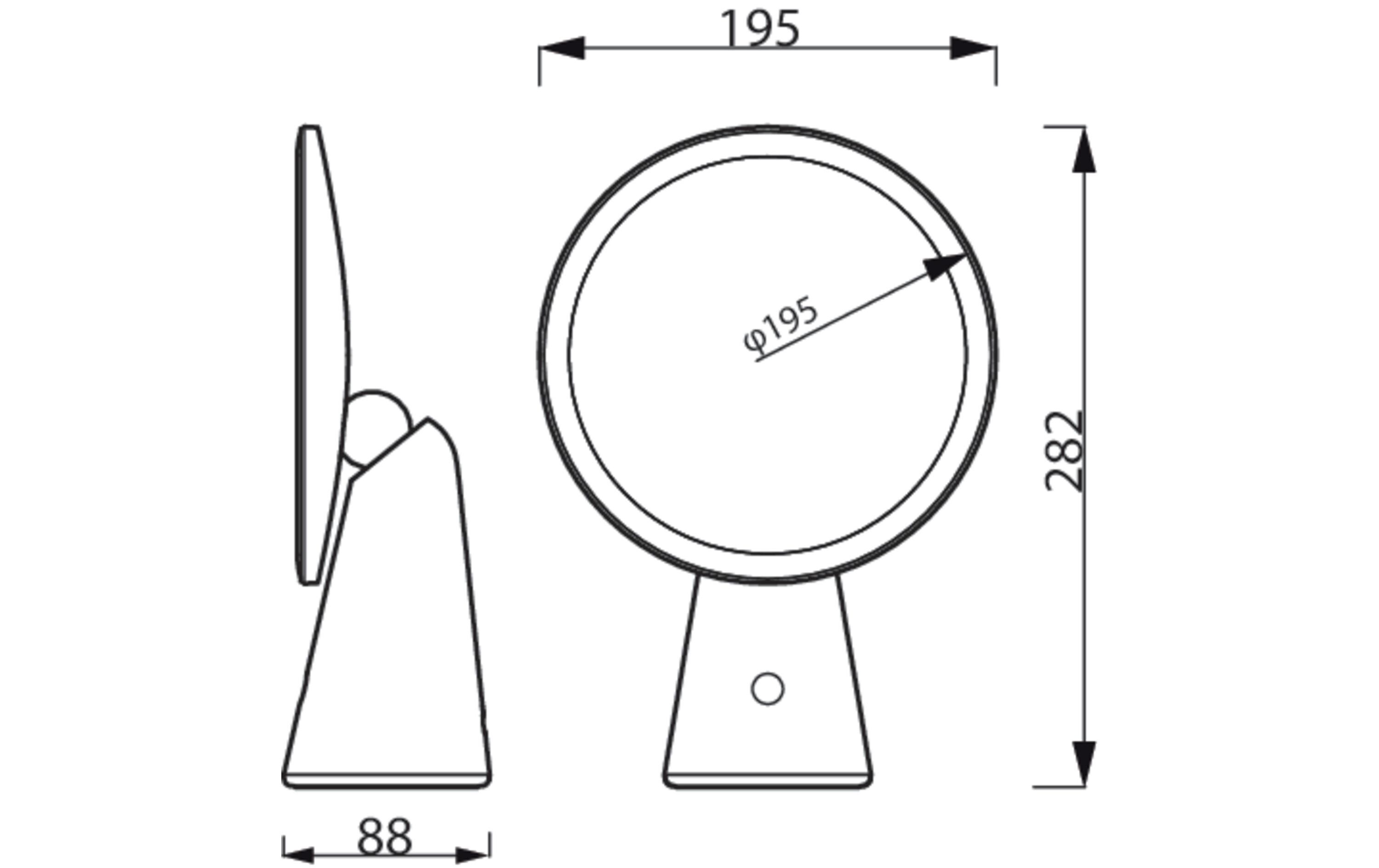 Tischleuchte Mirror DSK205, 4.5W 30-50K Rosa RosaKosmetikspiegel mit LED-Beleuchtung