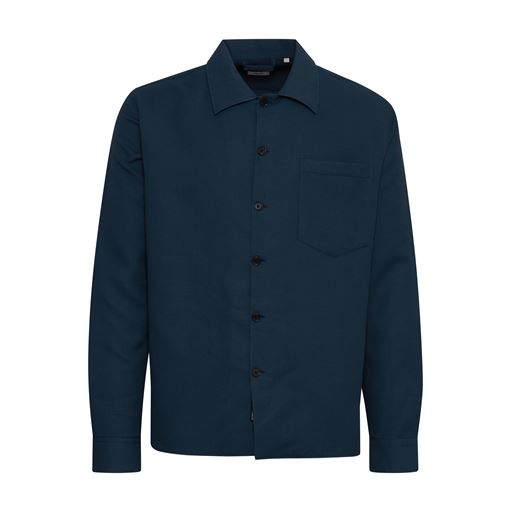 Solid Langærmet Skjorte, Insignia Blue, XL