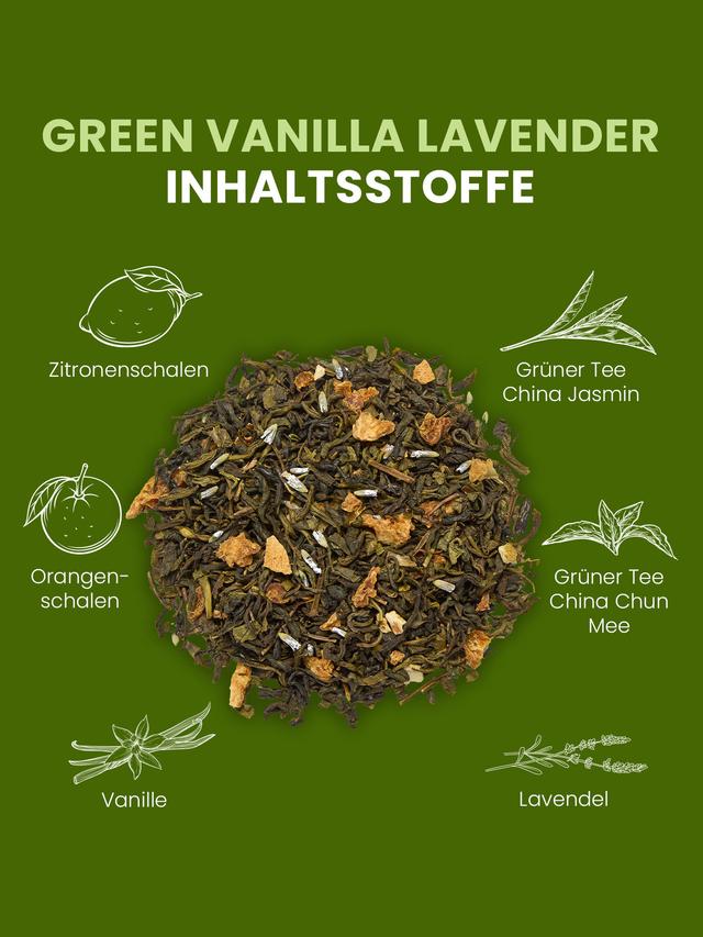 Grüner Tee Lavendel-Vanille, lose, 100 g