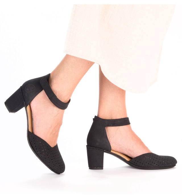 Rieker Spangenpumps  , Abendschuh, Festtagsschuh, Trichterabsatz, mit Klettverschluss