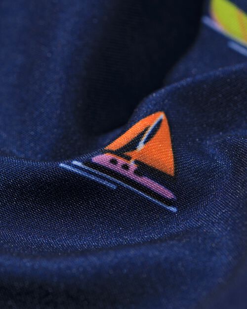 maillot de bain enfant bateaux bleu foncé