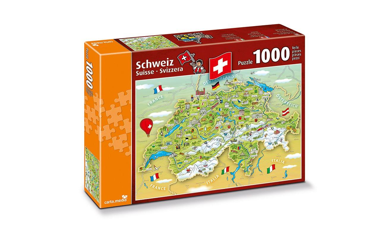 Puzzle Illustrierte Schweizerkarte1000 Teile
