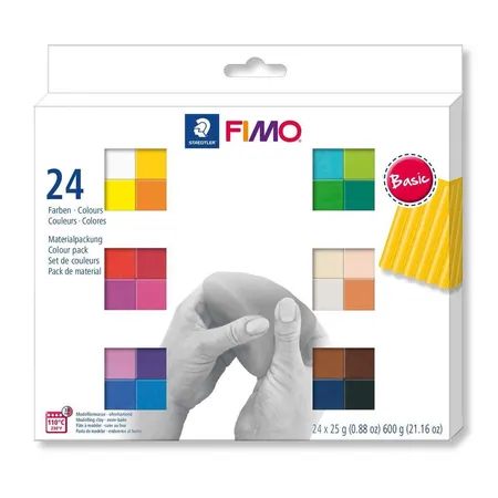 STAEDTLER® FIMO® soft, Modelliermasse mit 24 sortierten Farben, Basic