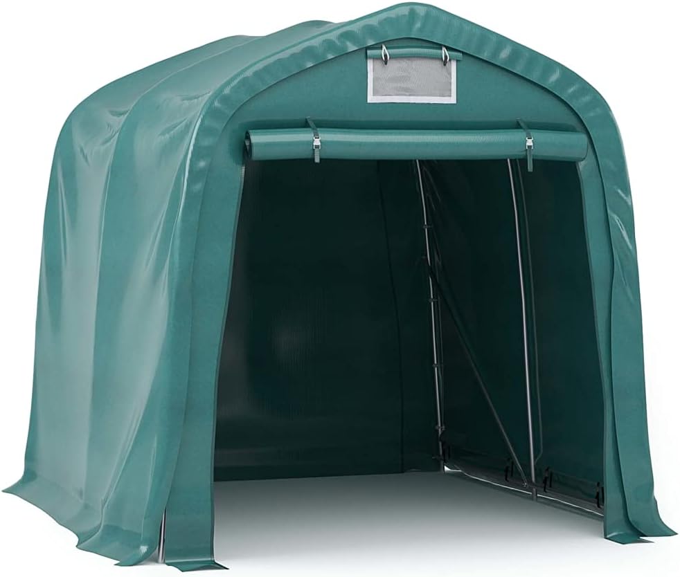 Hommdiy Garagenzelt PVC 1,6x2,4 m Grün Auto Zelt Zeltgarage Lagerzelt Mehrere Auswahl