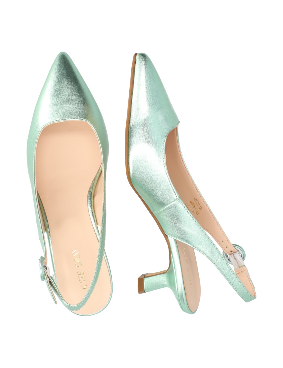 Glattleder Slingpumps