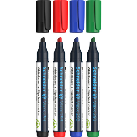 Schneider Maxx 293 4er-Etui Whiteboard- und Flipchart-Marker - 2+5 mm