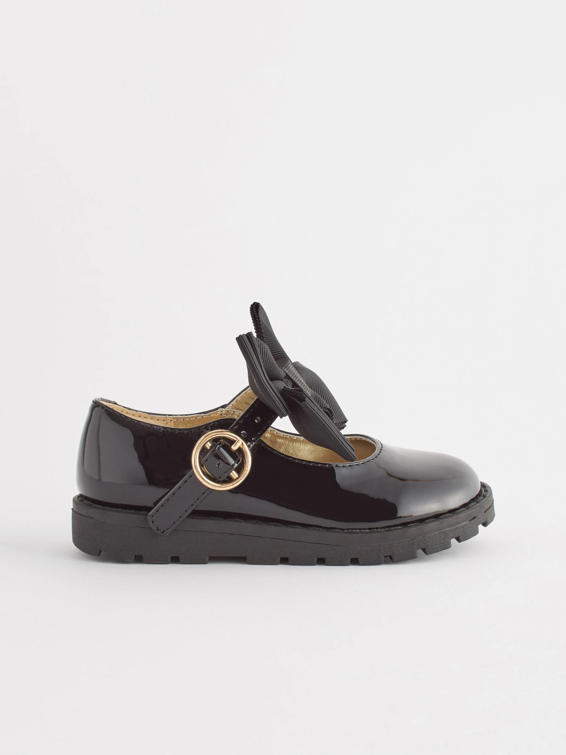 Zwart - Chunky Bow Mary Jane Shoes