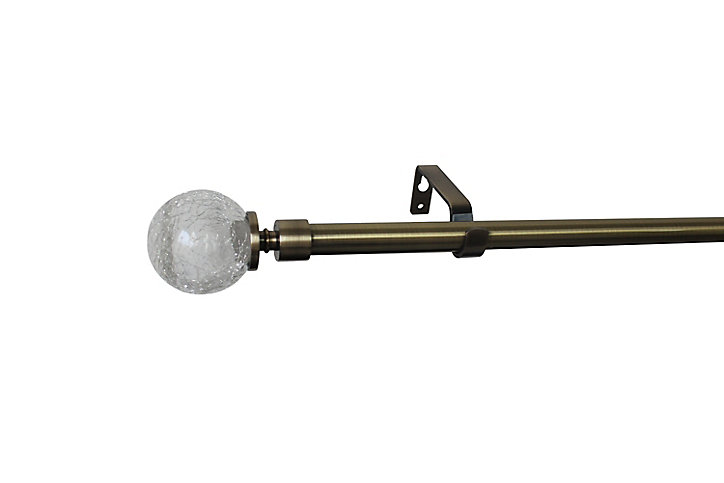Kit de tringle à rideau extensible embout boule verre Antiki GoodHome 200/330 cm Ø16/19mm doré