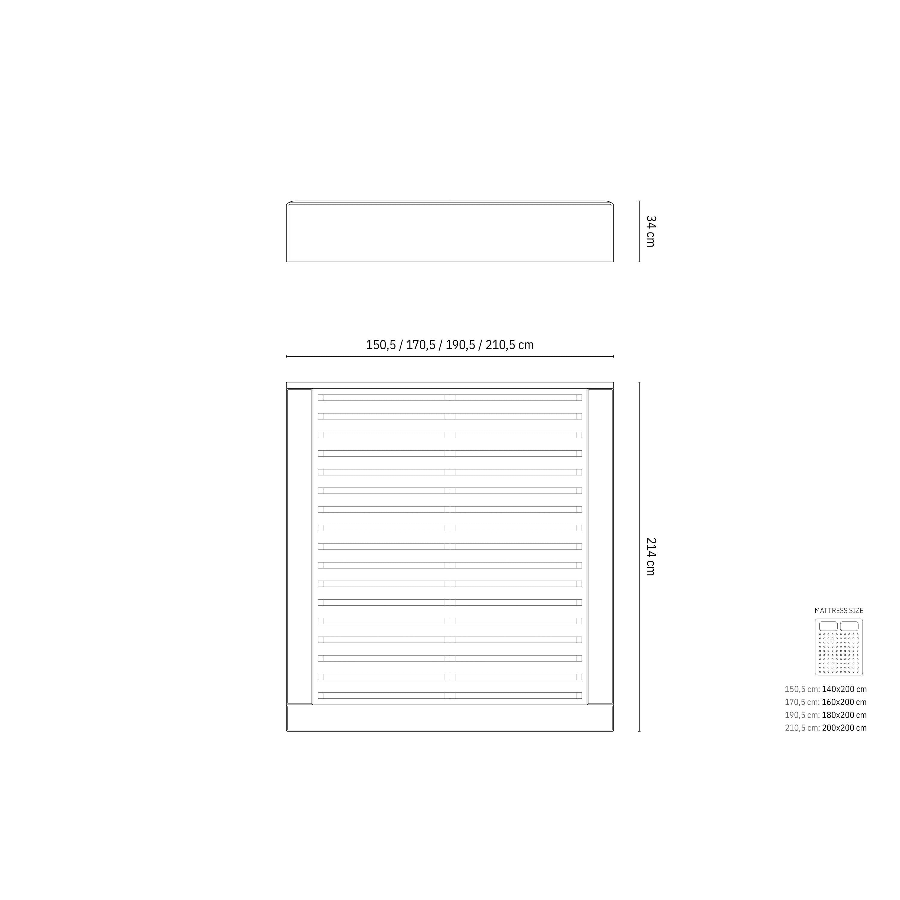 Micadoni Bedframe met opbergvak Simon 180x200 bouclé
