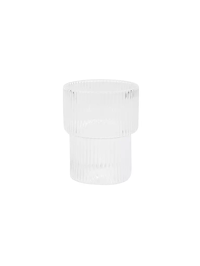 FERM LIVING Trinkglas 4er Set RIPPLE transparent