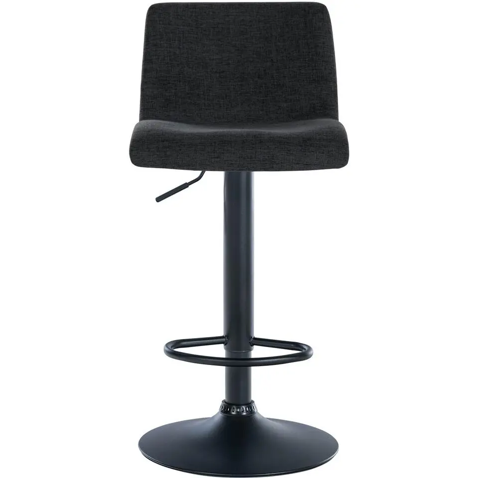 CLP Set van 2 Barkruk Branford zwart Frame - Stof - zwart