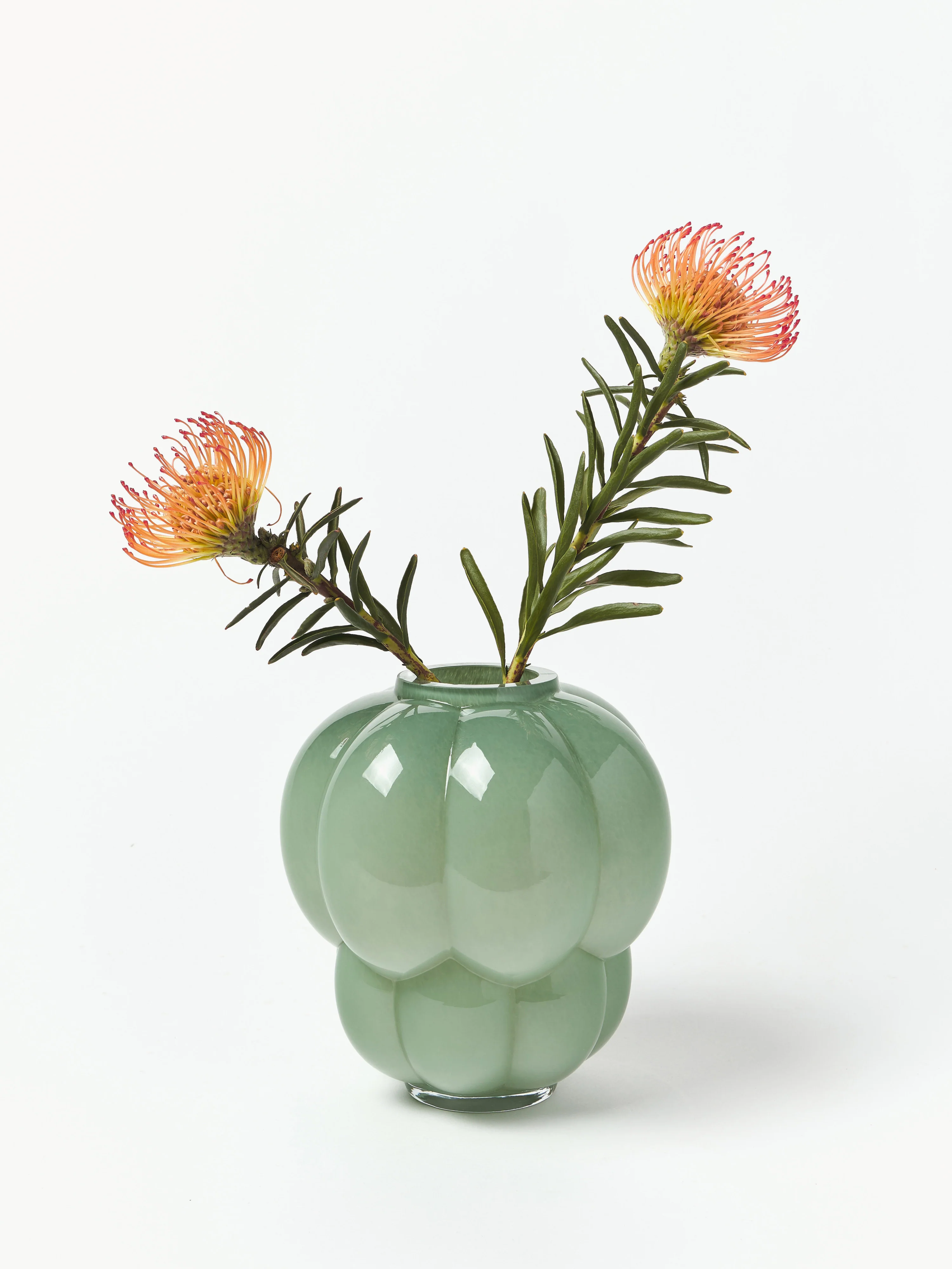 Mondgeblazen glazen vaas Uva, H 22 cm