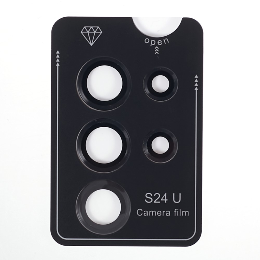Samsung Galaxy S24 Ultra Kameraschutz Objektiv Ring Protector Abdeckung - Schwarz