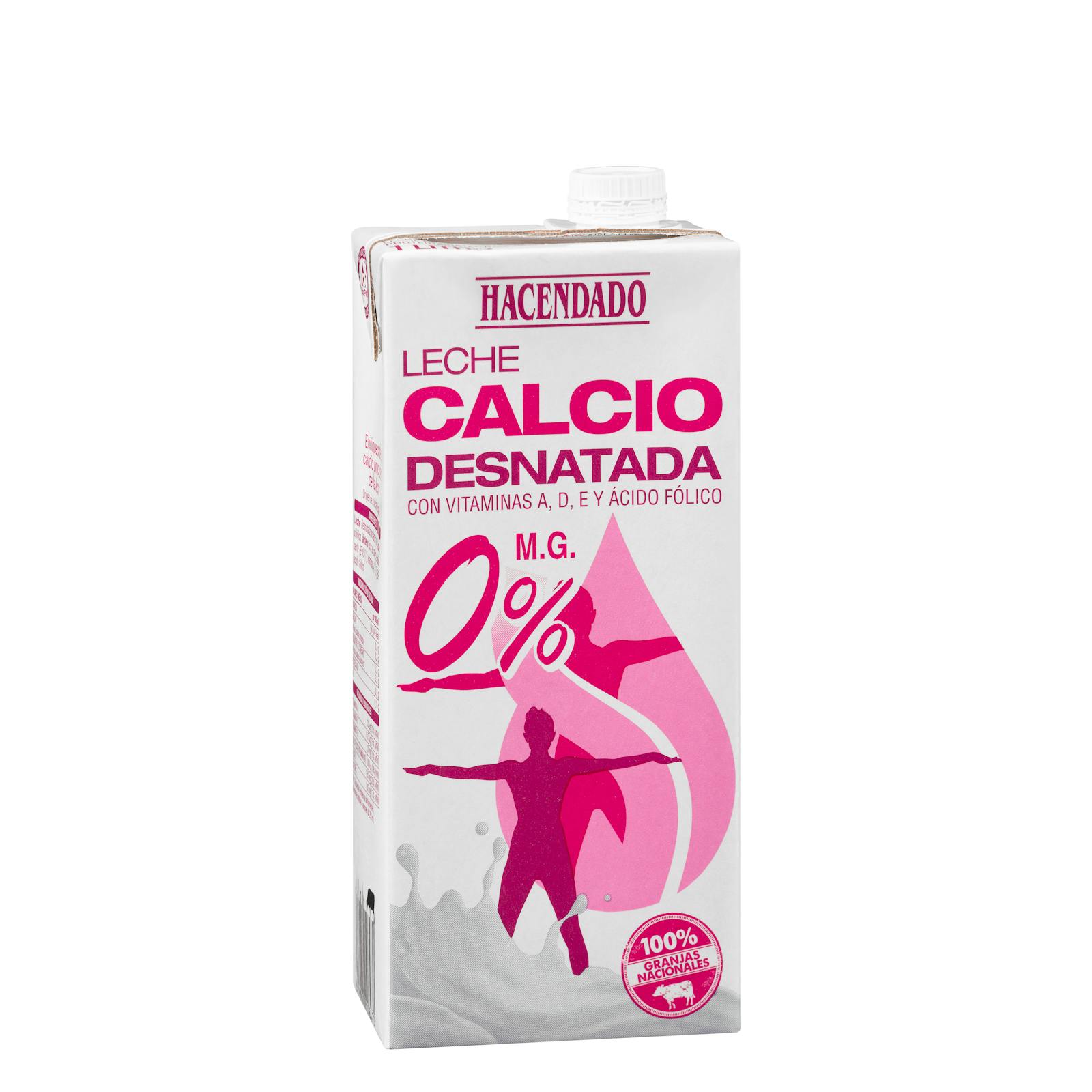 Lait écrémé au calcium Hacendado