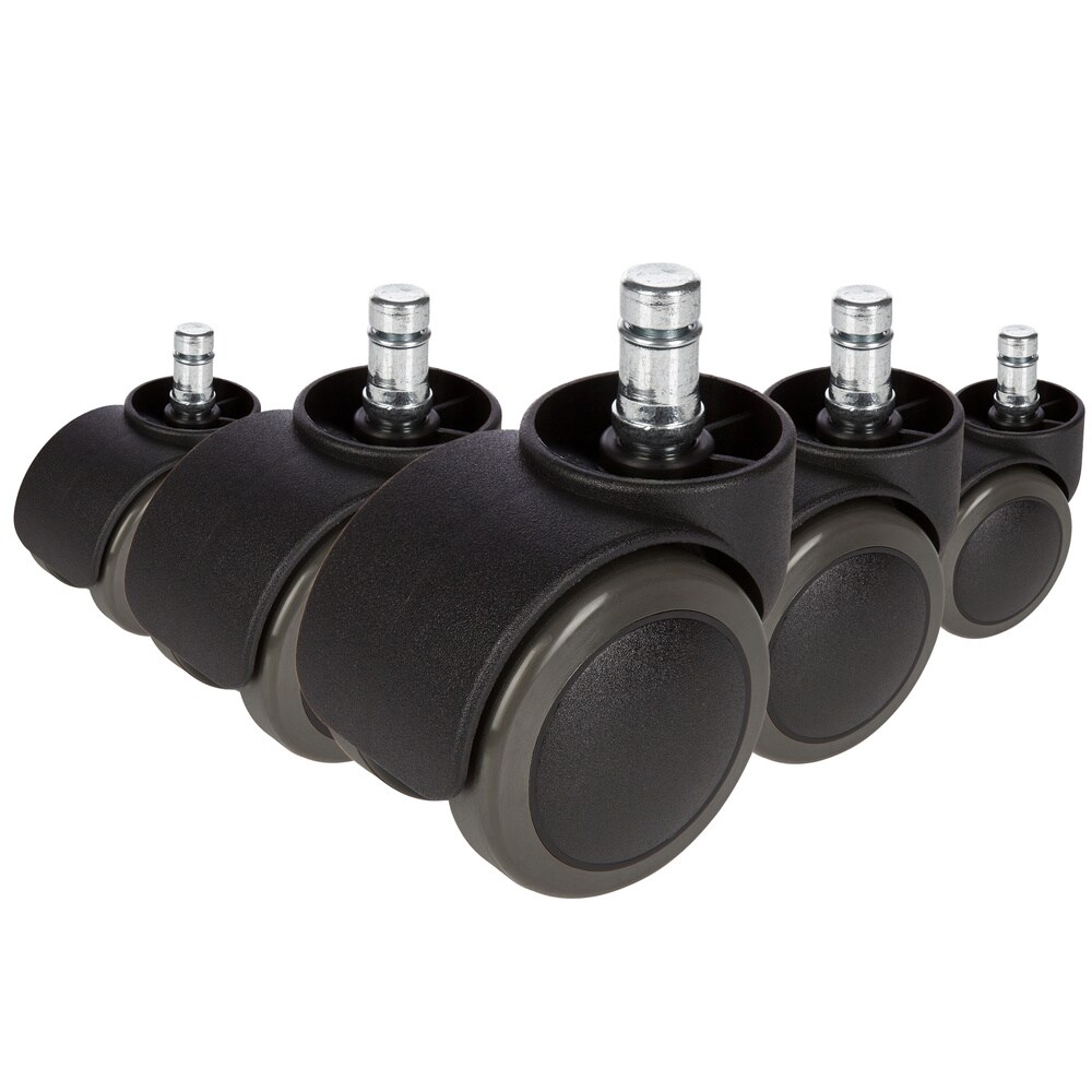 Stuhlrollen 5x ROLO No-Noise 11mm/50mm Metall, Kunststoff hjh OFFICE
