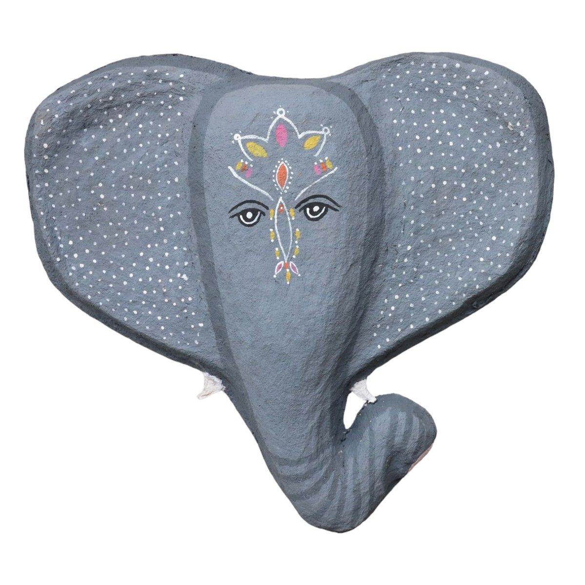 Trophée mural en papier mâché grand éléphant Pondie Chérie
