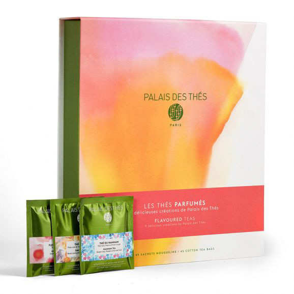 Coffret 9 Thés Parfumés en mousselines - feuilles entières