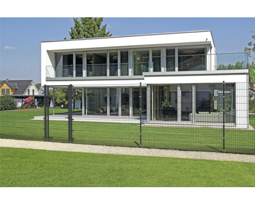 ALBERTS schuttingpaal met klemlippen voor inbetonnering, 6 x 4 x 260 cm, antraciet