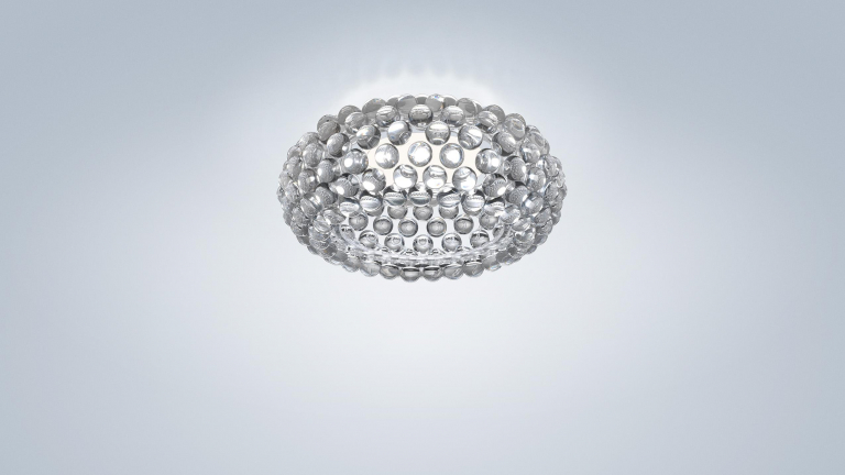Foscarini Caboche Plus plafondlamp Ø50 LED dimbaar transparant