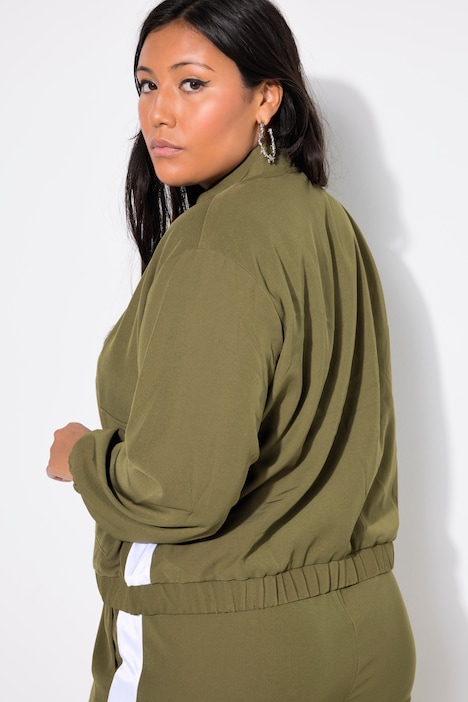 Blouson, cropped, weiter Langarm, Seiteneinsatz