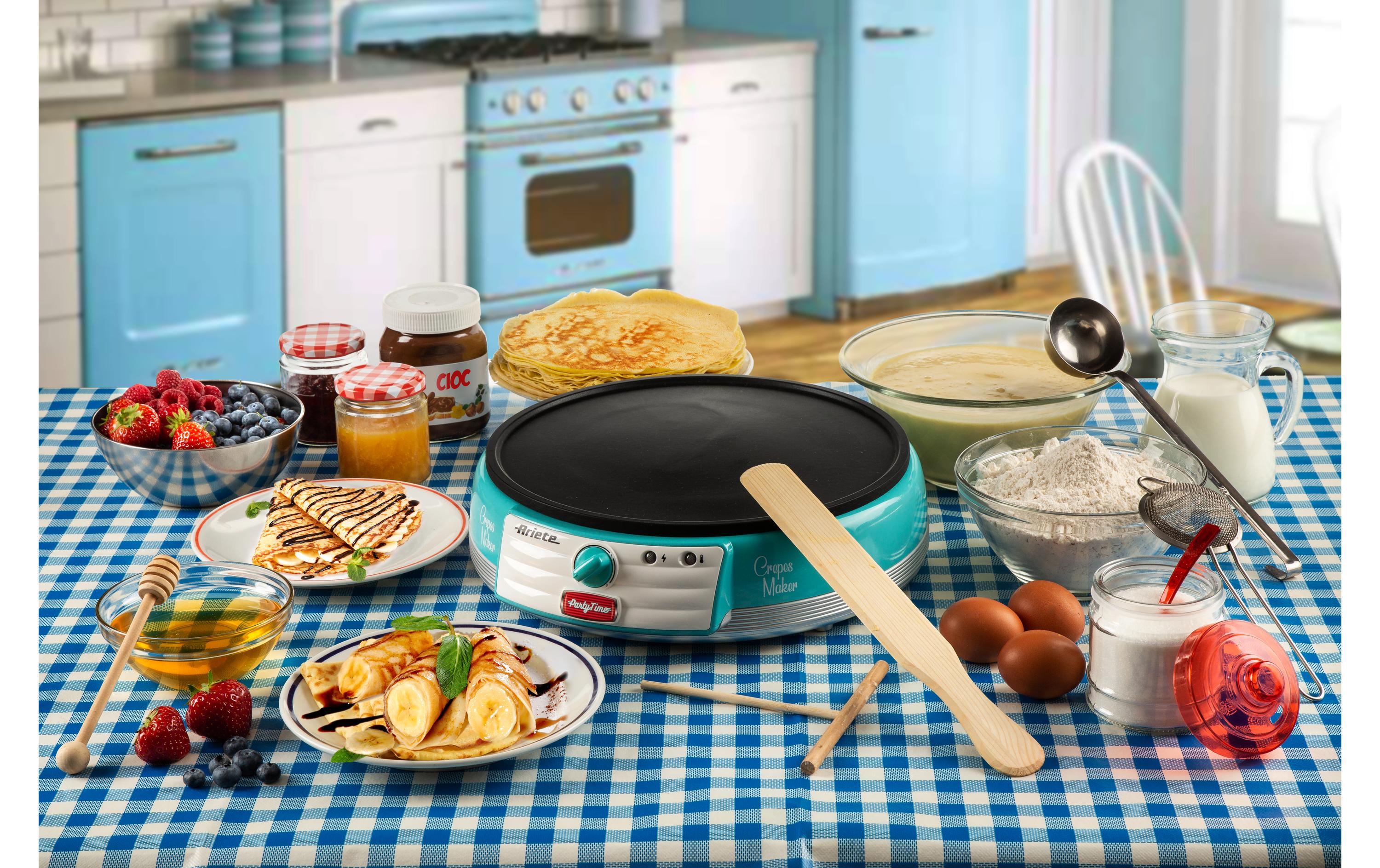 Crêpe Maker Party Time ARI-202-BL 1000 W, BlauKüchengerät zur Herstellung von Crêpes