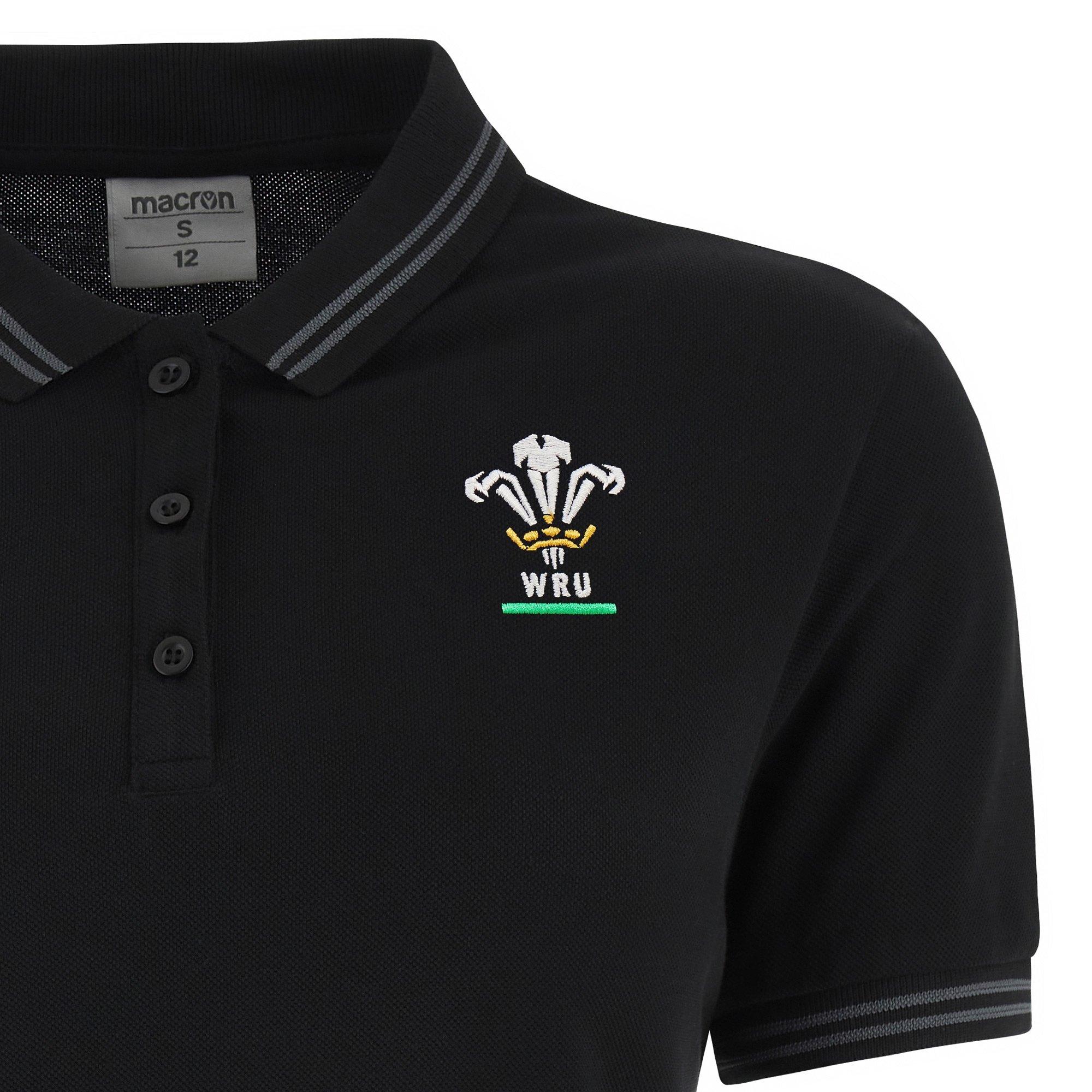 Macron Wales Rugby Union Polo Shirt 2024 Womens