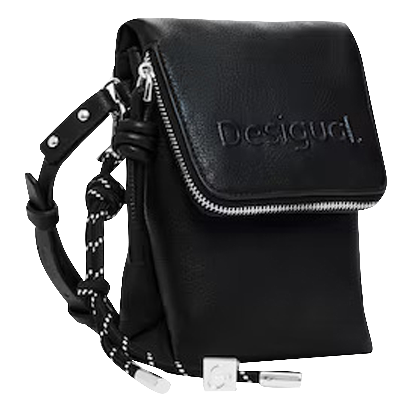 Sac bandoulière effet cuir | Noir