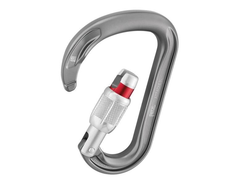 Petzl Attache Screw-Lock Carabiner, Grau Verriegelungskarabiner